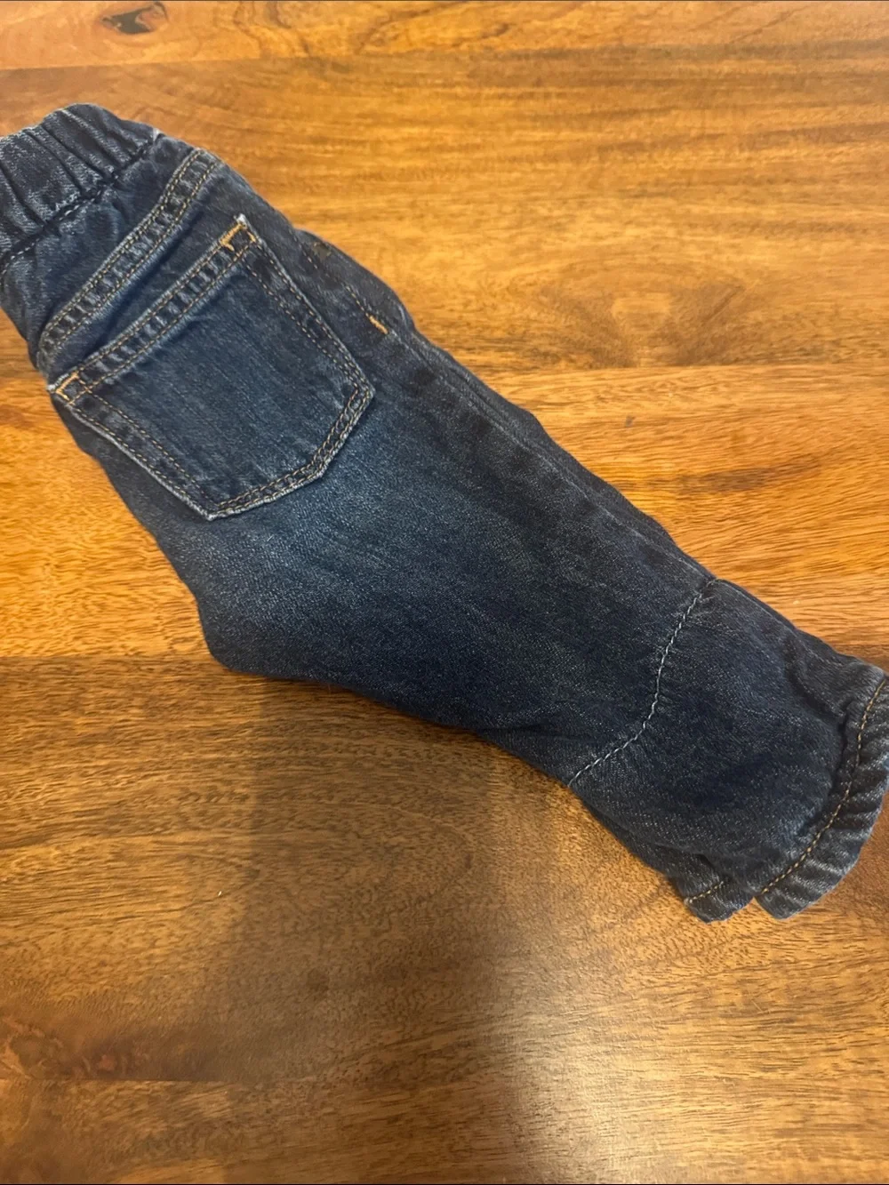 GAP Dark Blue Denim Jeans with Gingham Cuff